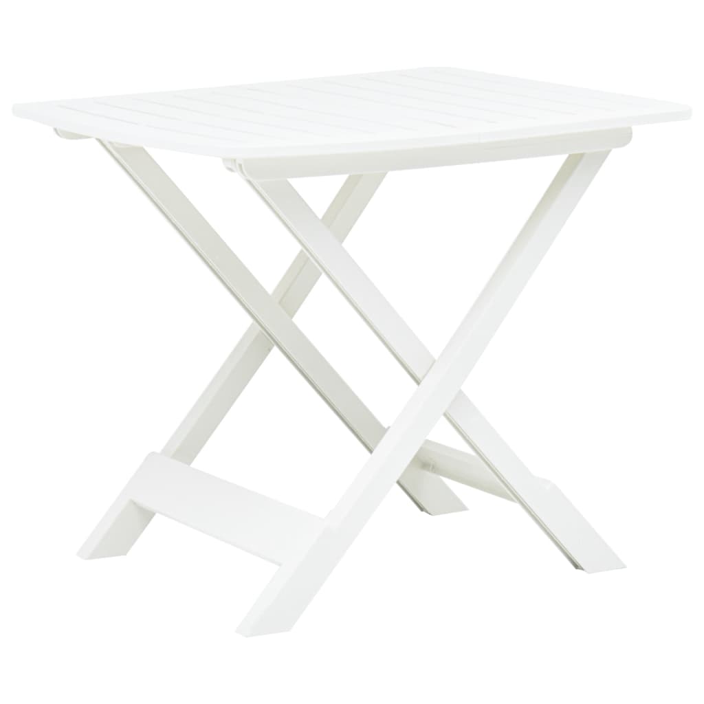 Gartentisch Klappbar Weiss 79 x 72 x 70 cm Kunststoff